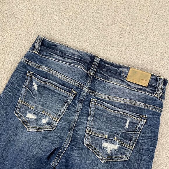 Buckle BKE Victoria Jeans Women 29 Dark Wash Mid Rise Ankle Skinny Distressed - Picture 5 of 11